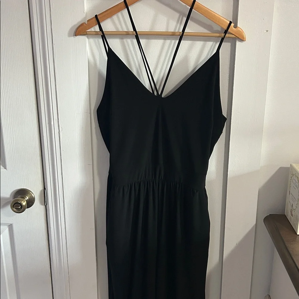 NWT Kayleigh Zenia Front Cross Strap Detail Jumpsuit Black Size Large - Picture 4 of 10